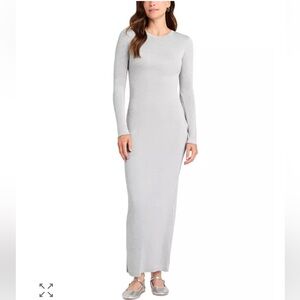 NWOT Splendid Maddox Silver Metallic Maxi Dress in size medium